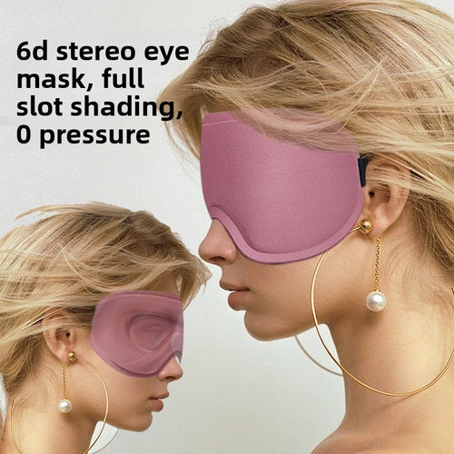 MellowHome - 3D Deep Contoured Eye Cover for Sleeping, Adjustable Sleep Mask with Nose Pad Design, Eye Cover Mask for Sleeping, Yoga, Traveling