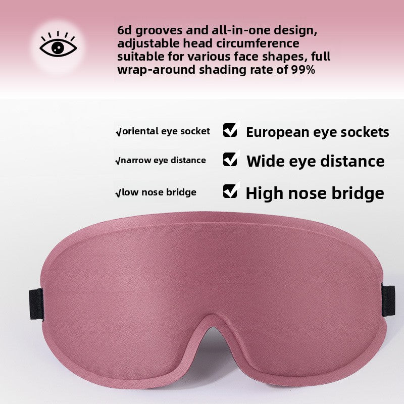 MellowHome - 3D Deep Contoured Eye Cover for Sleeping, Adjustable Sleep Mask with Nose Pad Design, Eye Cover Mask for Sleeping, Yoga, Traveling