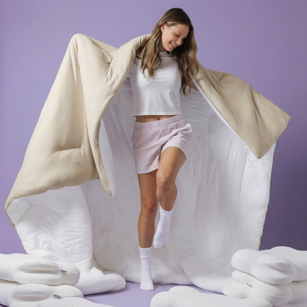 MarshMellow Comforter Double Stuffed Ultra Soft A Class Fabric Heat