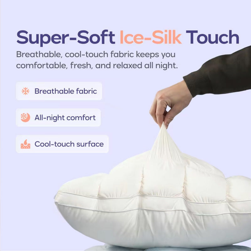 Cloud-shaped Puff Pillow, Pineapple-shaped Pillow, Home-use Single-person High-resilience Fluffy Pillow Core, Cervical-support Pillow
