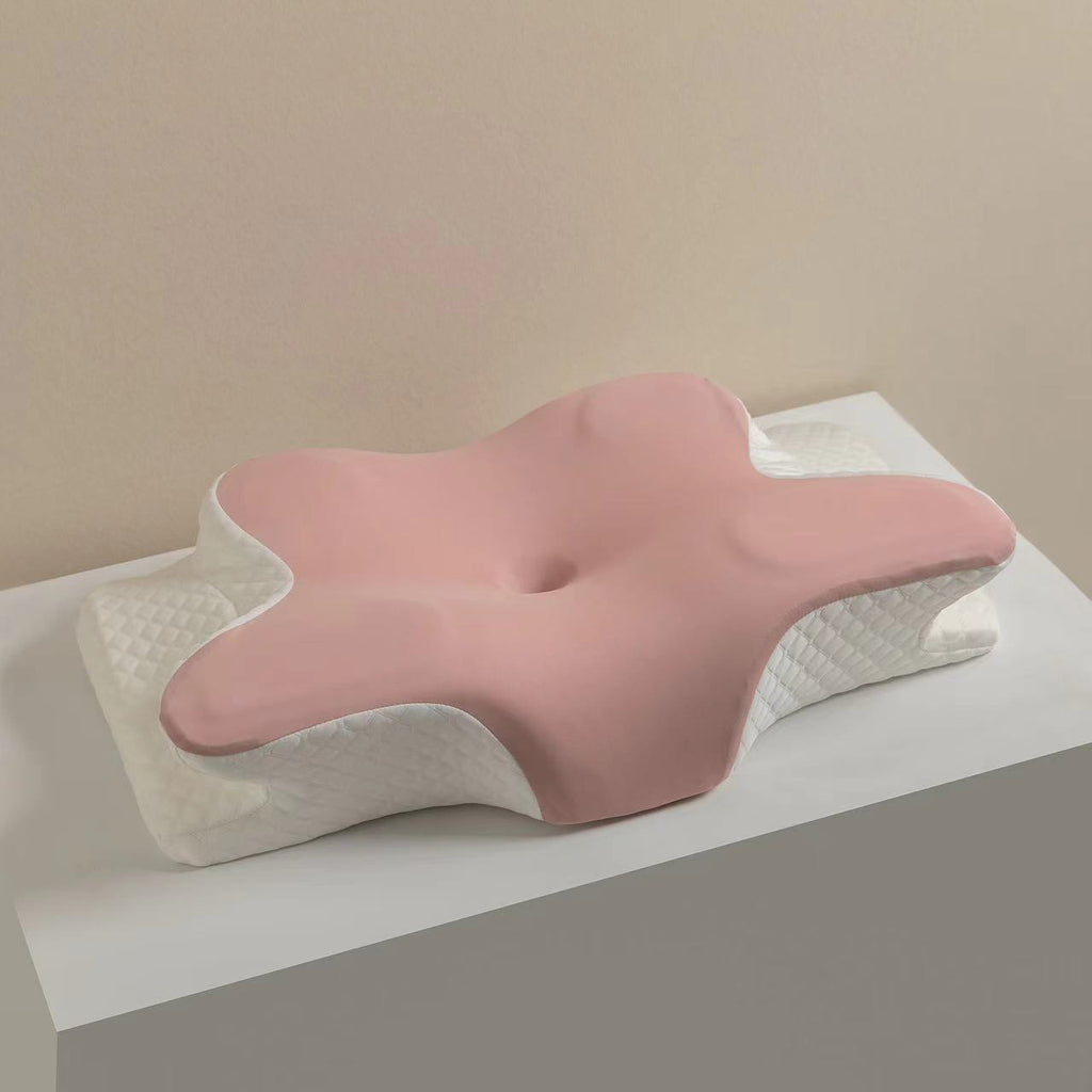 Mellow Home - Cervical Memory Foam Pillow for Neck and Shoulder Pain Relief, Adjustable Ergonomic Contour Orthopedic Pillow with Cervical Support for Side, Back and Stomach Sleepers