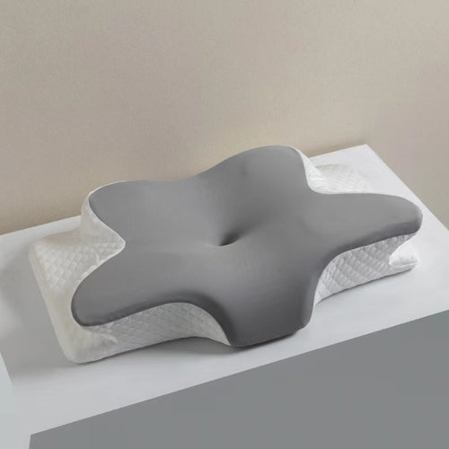 Mellow Home - Cervical Memory Foam Pillow for Neck and Shoulder Pain Relief, Adjustable Ergonomic Contour Orthopedic Pillow with Cervical Support for Side, Back and Stomach Sleepers