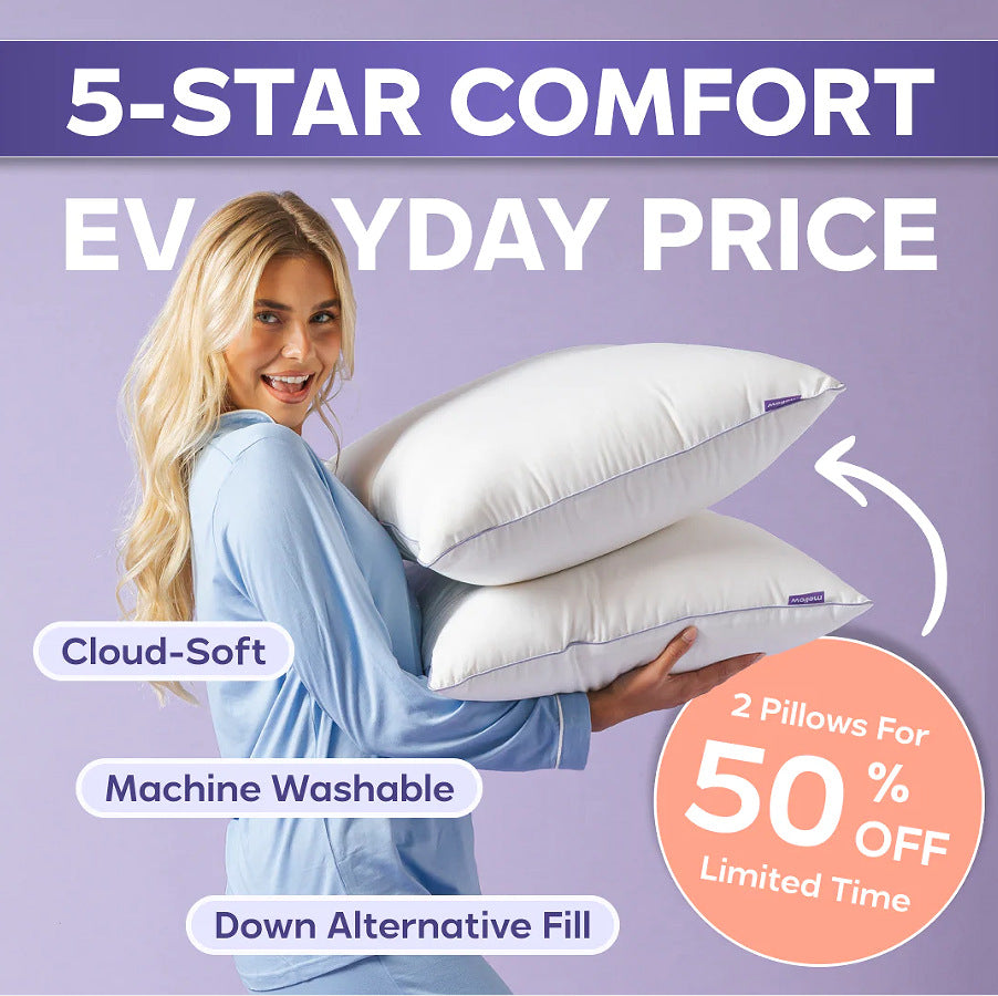 Hotel Pillow Waterproof & Stain-Resistant Cloud-Soft Hypoallergenic Machine Washable